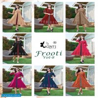 Kinti Frooti Vol-8 Wholesale Two Tone Slub Kurtis Catalogs