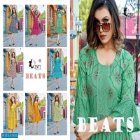 Kinti Beats Wholesale Heavy Reyon Print Mix And Match With Lace Work Kurtis
