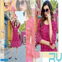 Kinti Beats Wholesale Heavy Reyon Print Mix And Match With Lace Work Kurtis