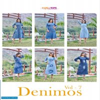 TIPS & TOPS DENIMOS VOL 7 DENIM A LINE KURTIS TRENDY COLLECTION