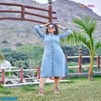 TIPS & TOPS DENIMOS VOL 7 DENIM A LINE KURTIS TRENDY COLLECTION