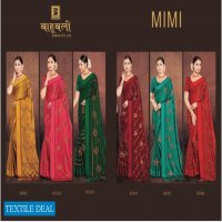 Bahubali Mimi Wholesale Fancy Pure Chiffon With Work Sarees