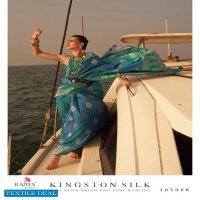 Rajtex Kingston Silk Wholesale Pure Satin Nylon Two Tone Weaving Sarees