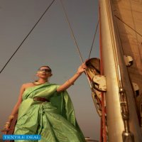 Rajtex Kingston Silk Wholesale Pure Satin Nylon Two Tone Weaving Sarees