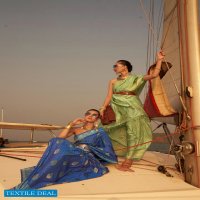 Rajtex Kingston Silk Wholesale Pure Satin Nylon Two Tone Weaving Sarees