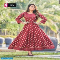 Fashion Talk Alina Wholesale 14 Kg Rayon Flare Kurtis Catalog