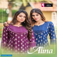 Fashion Talk Alina Wholesale 14 Kg Rayon Flare Kurtis Catalog