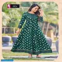 Fashion Talk Alina Wholesale 14 Kg Rayon Flare Kurtis Catalog