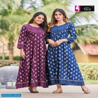 Fashion Talk Alina Wholesale 14 Kg Rayon Flare Kurtis Catalog
