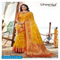 Lifestyle Rutba Vol-2 Wholesale Nylon Organza Fabrics Casual Sarees
