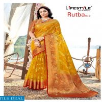 Lifestyle Rutba Vol-2 Wholesale Nylon Organza Fabrics Casual Sarees