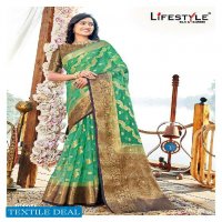 Lifestyle Rutba Vol-2 Wholesale Nylon Organza Fabrics Casual Sarees