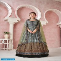 Alfaaz Kimaya Wholesale Designer Digital Print With Embroidery Concept Gown With Dupatta