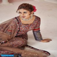 Alfaaz Kimaya Wholesale Designer Digital Print With Embroidery Concept Gown With Dupatta