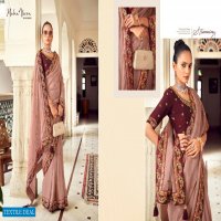 Maha Veera Vaidehi Wholesale Gold Georgette Blouse Work Sarees