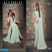 Maha Veera Sheesha Wholesale Gold Georgette Fabrics Ethnic Sarees