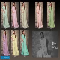 Maha Veera Sheesha Wholesale Gold Georgette Fabrics Ethnic Sarees