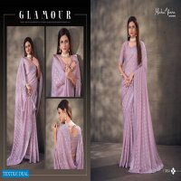 Maha Veera Sheesha Wholesale Gold Georgette Fabrics Ethnic Sarees