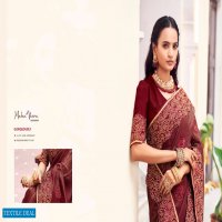 Maha Veera Meera Wholesale Gold Georgette Heavy Border Work Ethnic Sarees