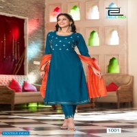 Blue Hill Butterfly Wholesale Anarkali Cut With Pant And Dupatta Catalogue