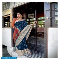 AJRAKH SILK BY LT FASHION LINEN SILK WITH CONTRAST BLOUSE COLLECTION