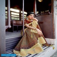 AJRAKH SILK BY LT FASHION LINEN SILK WITH CONTRAST BLOUSE COLLECTION