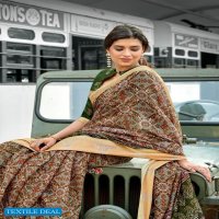 AJRAKH SILK BY LT FASHION LINEN SILK WITH CONTRAST BLOUSE COLLECTION