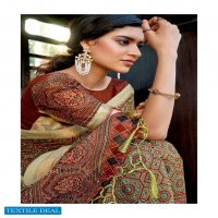 AJRAKH SILK BY LT FASHION LINEN SILK WITH CONTRAST BLOUSE COLLECTION