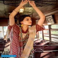 AJRAKH SILK BY LT FASHION LINEN SILK WITH CONTRAST BLOUSE COLLECTION