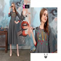 ALANKAR VOL 2 BY FASHION TALK RAYON EMBROIDERY GOOD LOOKING KURTI CATALOGUE