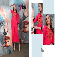ALANKAR VOL 2 BY FASHION TALK RAYON EMBROIDERY GOOD LOOKING KURTI CATALOGUE