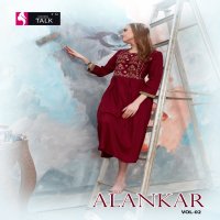ALANKAR VOL 2 BY FASHION TALK RAYON EMBROIDERY GOOD LOOKING KURTI CATALOGUE
