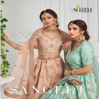 ALIZEH PRESENT SANGEET EXCLUSIVE WEDDING BRIDAL FANCY LEHENGA