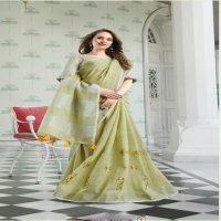 AMYRA VOL 2 BY SANGAM PRINTS LINEN COTTON WITH EMBROIDERY SAREE COLLECTIONS