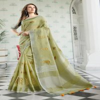 AMYRA VOL 2 BY SANGAM PRINTS LINEN COTTON WITH EMBROIDERY SAREE COLLECTIONS