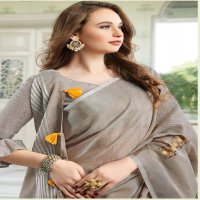 AMYRA VOL 2 BY SANGAM PRINTS LINEN COTTON WITH EMBROIDERY SAREE COLLECTIONS