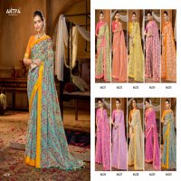 ANTRA INAYAT COLORFUL PRINTED CHIFFON SARIS ONLINE SHOPING IN INDIA