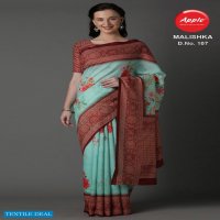 Apple Malishka Vol-1 Wholesale Muslin Silk Saree Catalog