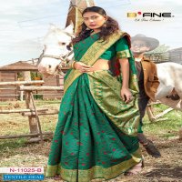B FINE LAUNCH ART OF ZARI CLASSY LOOK BANARASI SILK DESIGNER SAREE