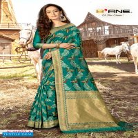 B FINE LAUNCH ART OF ZARI CLASSY LOOK BANARASI SILK DESIGNER SAREE