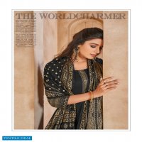 BANWERY PRESENT PANKH RAYON GOLD PRINTED LONG GOWN WITH DUPATTA