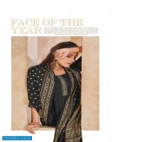 BANWERY PRESENT PANKH RAYON GOLD PRINTED LONG GOWN WITH DUPATTA