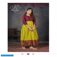 Banwery Purvaa Wholesale Heavy Silk Gown Kurtis Catalogs
