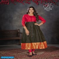 Banwery Purvaa Wholesale Heavy Silk Gown Kurtis Catalogs
