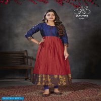 Banwery Purvaa Wholesale Heavy Silk Gown Kurtis Catalogs
