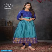 Banwery Purvaa Wholesale Heavy Silk Gown Kurtis Catalogs
