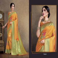 CHANDERI SAREE LAUNCH GEHNA TRADITIONAL WEAR SILK HEAVY LOOK SAREE WHOLESALER