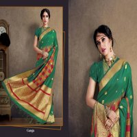 CHANDERI SAREE LAUNCH GEHNA TRADITIONAL WEAR SILK HEAVY LOOK SAREE WHOLESALER