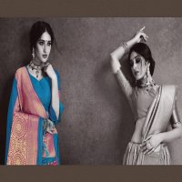 CHANDERI SAREE LAUNCH GEHNA TRADITIONAL WEAR SILK HEAVY LOOK SAREE WHOLESALER