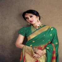 CHANDERI SAREE LAUNCH GEHNA TRADITIONAL WEAR SILK HEAVY LOOK SAREE WHOLESALER